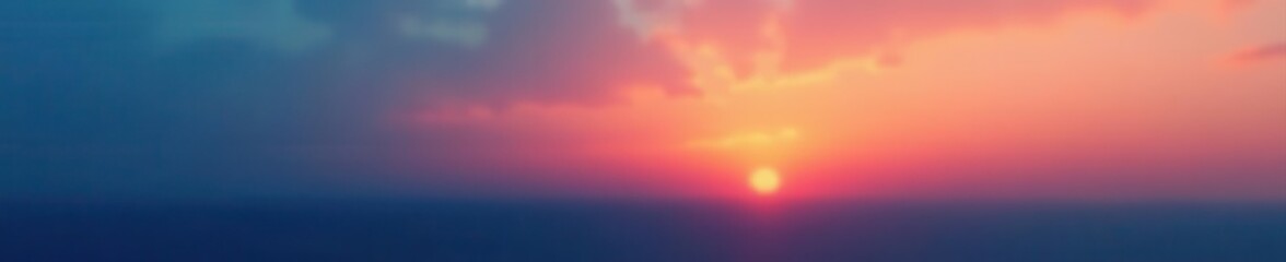 Fototapeta premium Smooth transition of blue and orange hues, sunset vector background , template, background, tranquil