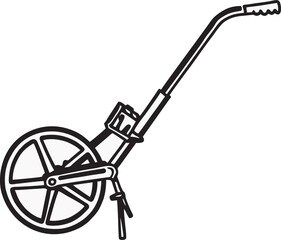 Silhouette image of meter on white background