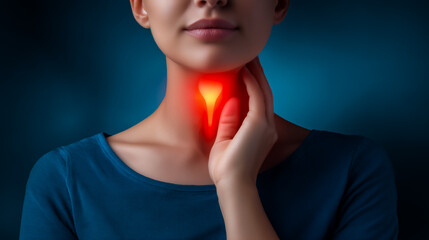 concept of tonsillitis or throat infection