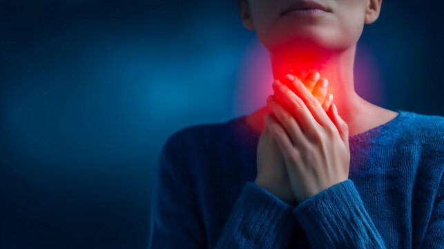 concept of tonsillitis or throat infection