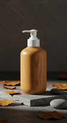 Eco-Friendly Dispenser Bottle with Autumnal Leaves