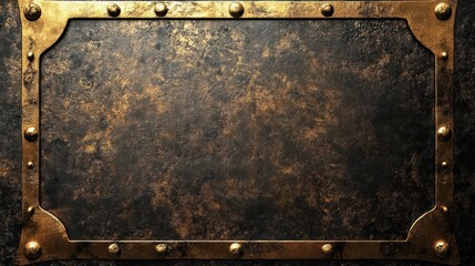 Ornate Metal Plate, Decorative Frame, Background