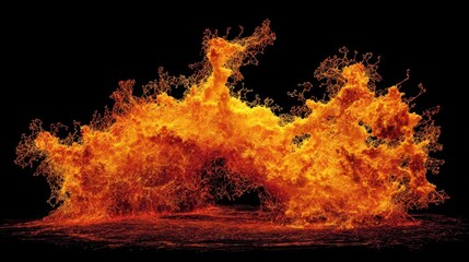 Abstract representation of fire as a network of points and lines.