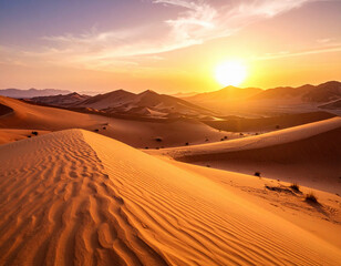 sunset in the desert
