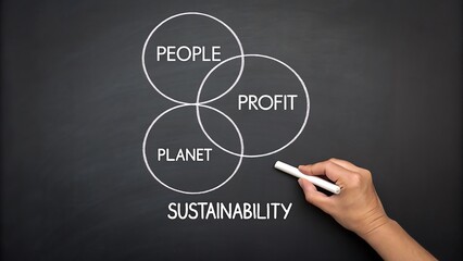 People profit planet sustainability venn diagram image