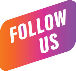 Follow Us Badge Vector Social Media Gradient Button Vector. Editable stroke.
