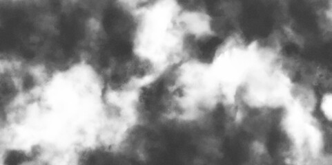 black and white clouds in the sky isolated on white background Fluffy texture weather strom smoke vector background.