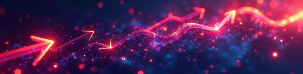 Abstract background with glowing arrows forming dynamic patterns , vibrant, cosmos