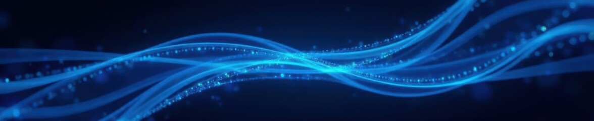 Abstract blue-cyan light trails on black background ,  space,  bright,  cosmic