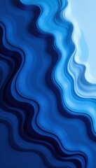 Abstract navy blue liquid wave, flowing brush stroke paint texture , stroke, abstract