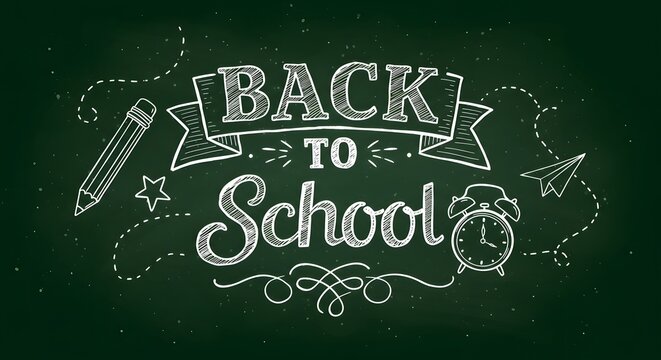 Back to School Chalkboard Design, Education Season