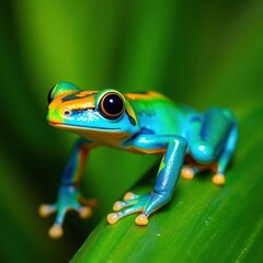 frog on a leaf