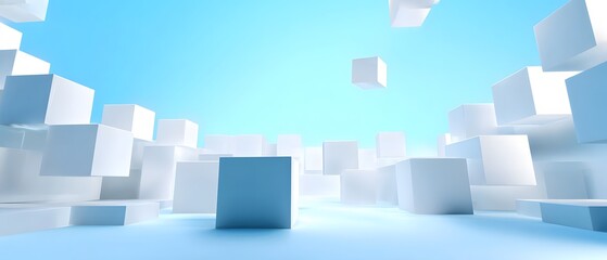Abstract three-dimensional creative clean background