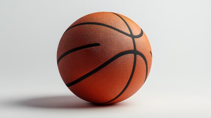 Fototapeta premium Basketball on plain white background