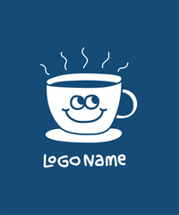 Coffee cup logo vector icon. Branding. spur