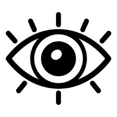 Eye icon representing visibility or show with transparent background
