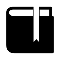 Open book e-reader app icon for digital reading on transparent background

