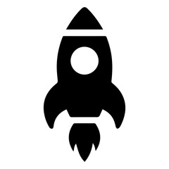 Toy rocket icon representing children’s play and space exploration with transparent background
