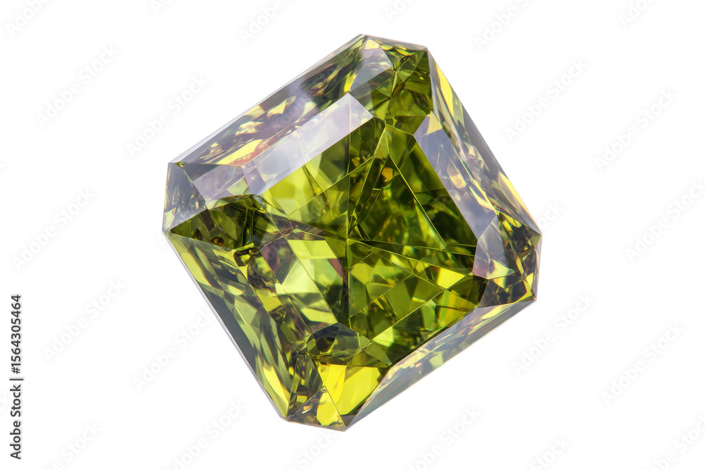 Poster a green gemstone with a triangular shape