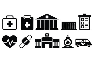 Medical and medicine Set. Medicine icon – Pharmacy, Healthcare, and Medical Treatment Symbols. Medical icons circle healthcare and medicine symbols.