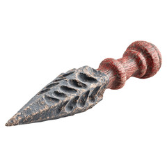 Thrusting weapon for viking craft concept. Intricately carved spearhead showcasing unique craftsmanship.