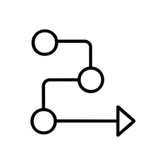 routing outline icon vector illustration