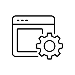 website setting outline icon vector illustration