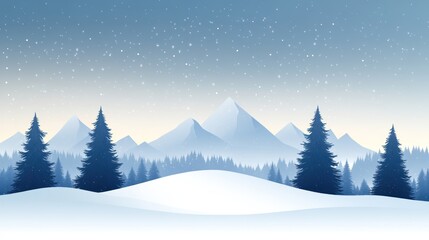 Fototapeta premium Snowy mountain range landscape at dawn. Possible use Stock photo