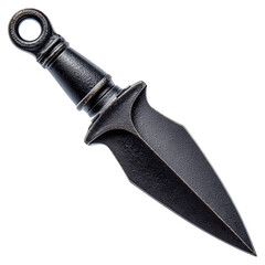 Tactical dagger with classic model concept. A sleek, black dagger with a pointed blade and ornate handle.