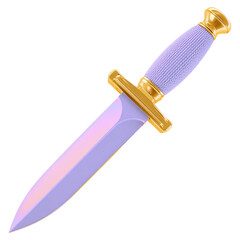Tactical dagger with classic model concept. A stylized illustration of a knife with a modern design.