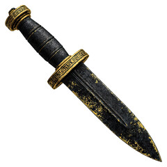 Tactical dagger with classic model concept. An ancient dagger showcasing intricate craftsmanship and design.