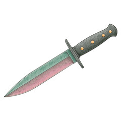 Tactical dagger with classic model concept. Stylish dagger illustration with a unique color blend.