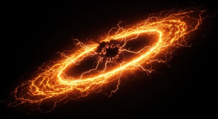 Abstract energy ring explosion