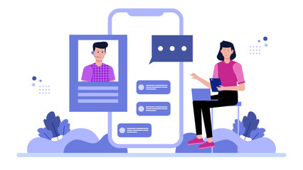Woman on phone for online customer service. Suitable for tech blogs, ecommerce websites, business presentations, and customer service concepts.