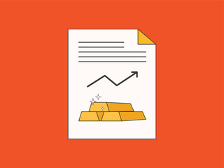 Gold Bars and Financial Growth, gold investment concept