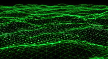 Abstract green network landscape