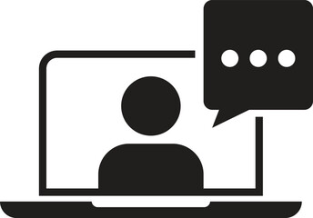 online training icon vector