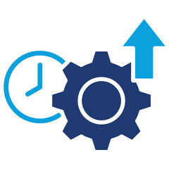 Efficiency Flat Blue Icon