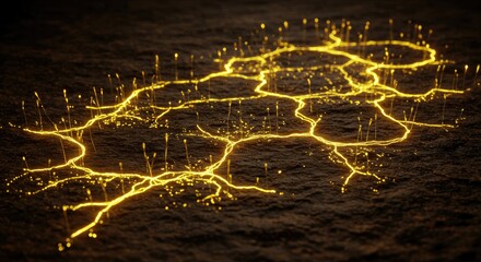 Abstract network on dark ground
