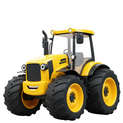 Obraz premium Heavy-duty yellow bulldozer construction vehicle for building, excavation, and earth-moving projects, isolated on a transparent background, png, cutout