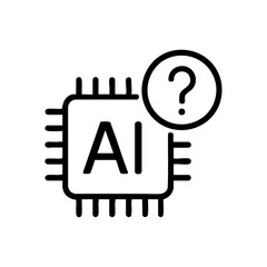 ai policy outline icon vector illustration