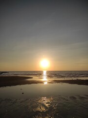 sunset on the beach