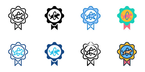 Training icon set multiple style collection 
