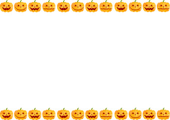 ハロウィン　かぼちゃ　フレーム　イラスト