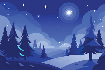 Fototapeta premium winter landscape with snow