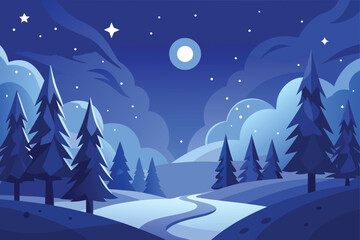 Naklejka premium winter landscape with snow