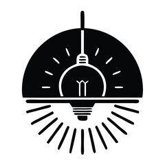 Hanging pendant lamp Icon. Hanging lamp icon vector on trendy design. Hang lamp icon or logo isolated sign symbol vector illustration - high quality black style vector icons.
 