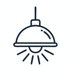 Hanging pendant lamp Icon. Hanging lamp icon vector on trendy design. Hang lamp icon or logo isolated sign symbol vector illustration - high quality black style vector icons.
 