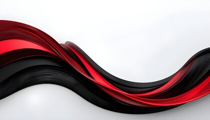 Sleek Black and Red Abstract Wave Background for Modern Business Cards