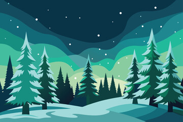 Fototapeta premium winter landscape with trees